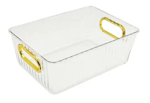[BA6251] Plastic Storage Gold Handles Medium (31x20x10cm)