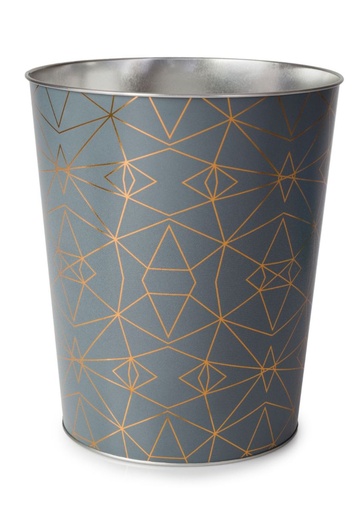 [BA9196] Serena Metal Waste Bin Grey*