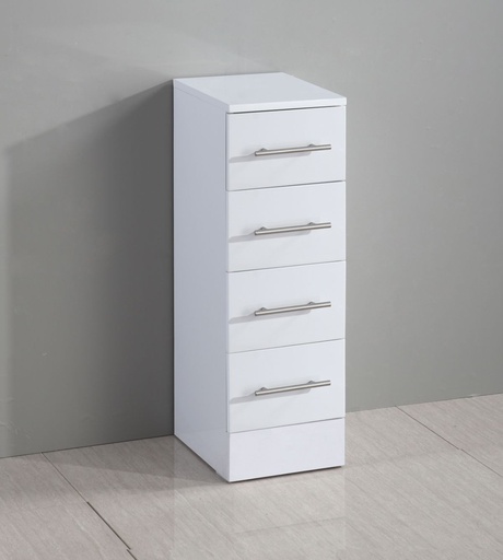 [BF1002] Canterbury 4 Drawer Unit High Gloss White**