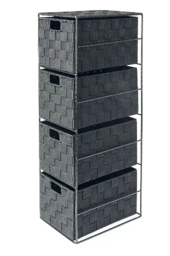 [BF141023/GY] Madrid Grey Cabinet 4 Drawer