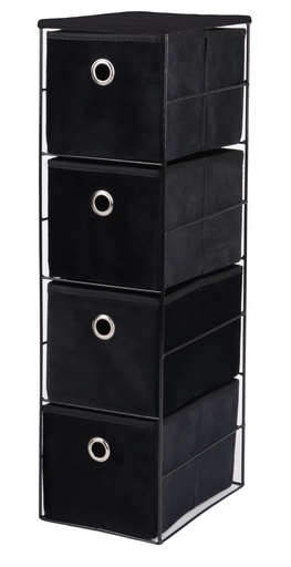 [BF141025BK] Seville 4 Drawer Cabinet Velvet Black**