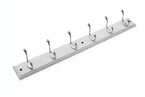 [HK2000/6] Winchester 6 Polished Chrome Hook Wall White