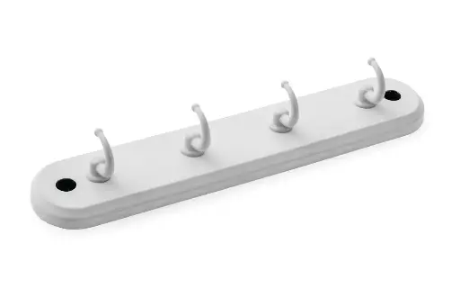 [HK2011/4] Truro 4 Hook Wall White