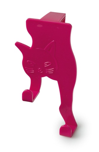 [HK2125BP] Spectrum Over Door Hook Cat Bright Pink