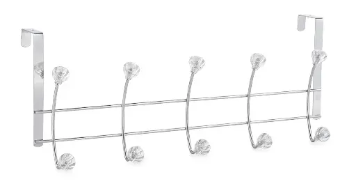 [HK3235/5] Diamond Over Door 5 Hook Chrome