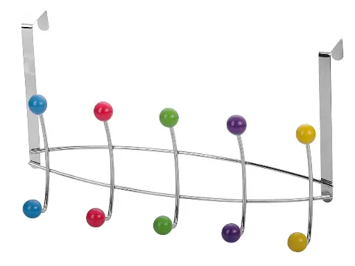 [HK8055/5] Aquarius 5 Hook Multi-Colour Over Door