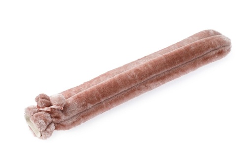 [HW108] Long Hot Water Bottle + Mink Fur Dusky Pink**