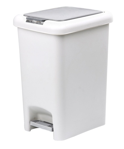[14343] Fairmont 30L Double Opening Pedal Bin Wh/Gy