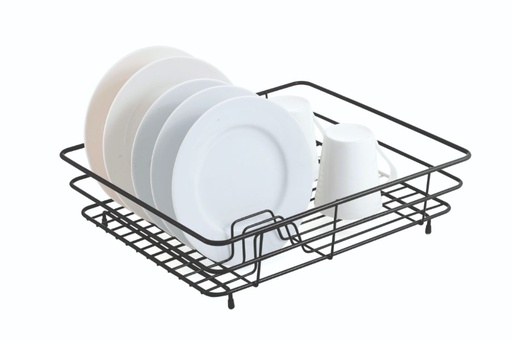[17463] Wire Coated Dish Rack Small - Black