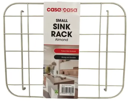 [17484] Wire Coated Sink Rack/Protector Small - Almond