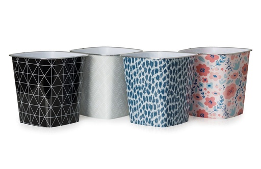 [BA3303] Plastic Pattern Bins Assorted Square