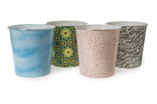 [BA3308] Plastic Pattern Bins Assorted Round