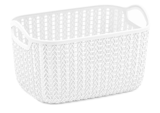 [BA6203WH] Lace Storage Basket 4L White