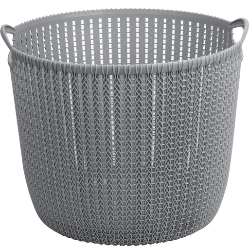 [BA6206GY] Lace Laundry Basket 28L Grey