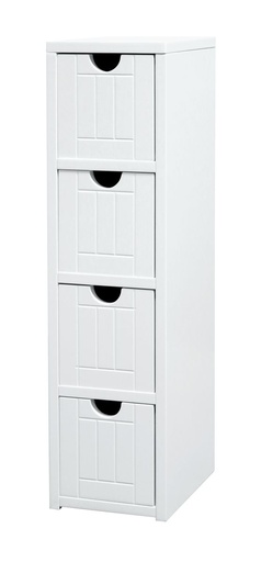 [BF12287] Modena 4 Drawer Cabinet Slim Assembled