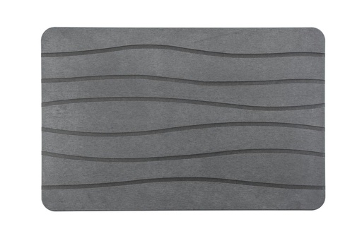[BM2055] Diatomite Bathroom Mat - Grey Waves 40 x 60cm