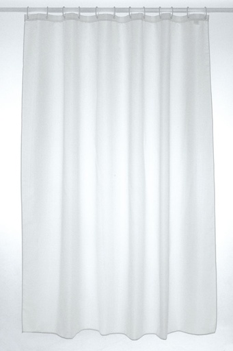 [SC300WH] White Polyester Shower Curtain 180x180cm