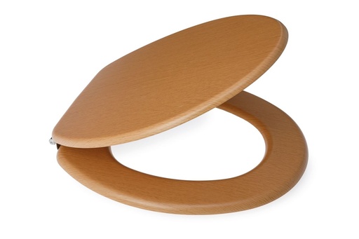 [TS212] Hampton Beech MDF Toilet Seat SS Hinge
