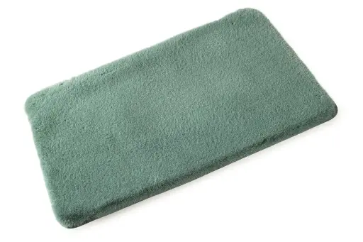 [3176/GR] Montclair Faux Fur Luxury Bath Mat - Green 50x80cm