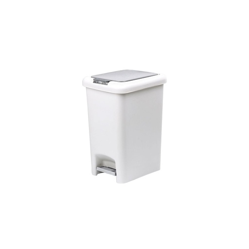 [14340] Fairmont 10L Double Opening Pedal Bin Wh/Gy