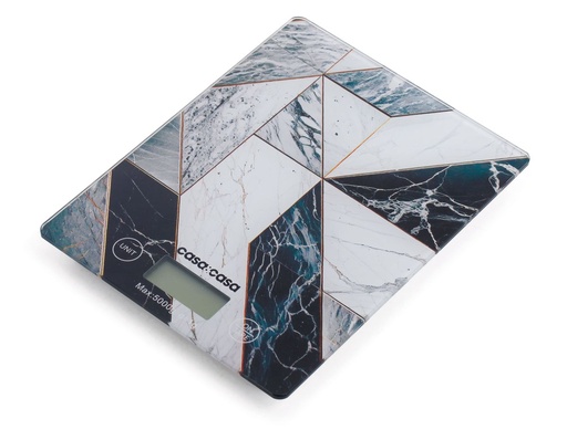[16314] Electronic Kitchen Scale Geometric - Marble Black