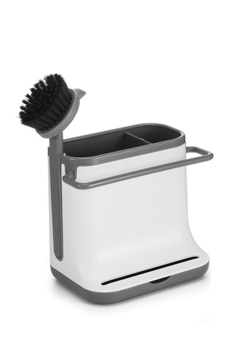 [17350] Regent Sink Organiser with Brush - Wh/Gy