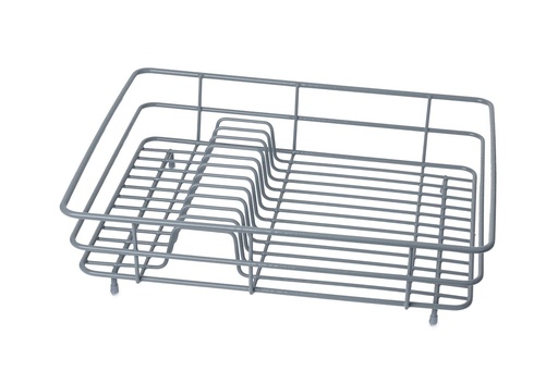 [17460] Wire Coated Dish Rack Large - Grey
