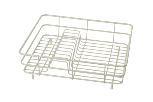 [17465] Wire Coated Dish Rack Small - Almond