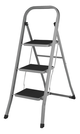 [18011] 3 Step Ladder With Non-Slip - Grey