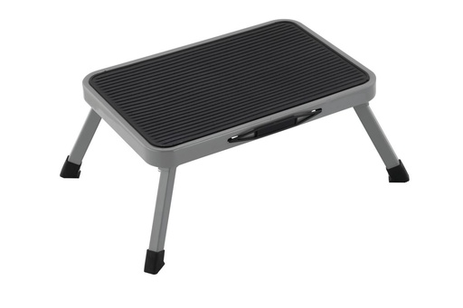 [18031] One Step Stool Ladder With Folding Legs Non Slip - Grey