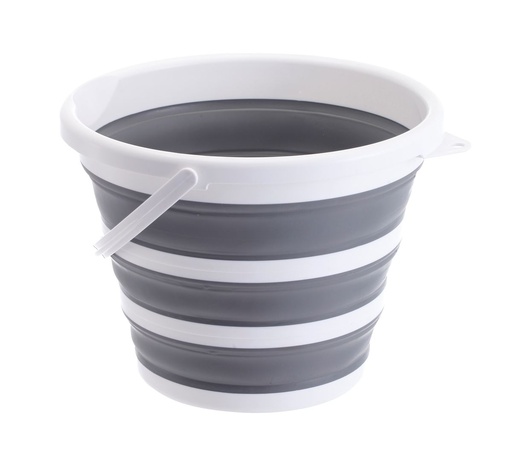 [20120] Collapsible Round Bucket 10L PDQ - Grey