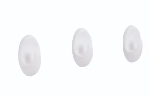 [HK2051] Lucca 3Pk Adhesive Hooks - White