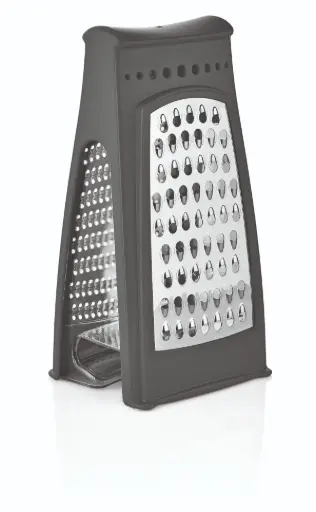 [17706] 2 Side Grater with Tray - Black