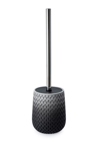 [BA0109] Milano Black Toilet Brush & Holder