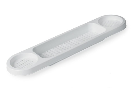 [BA0221WH] Plastic Over Bath Rack - White