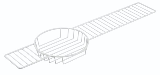 [BA0226WH] Over Bath Rack with Round Tray Plastic Coating White**