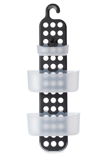 [BA0427] Adjustable Plastic Hanging Shower Caddy - Slate
