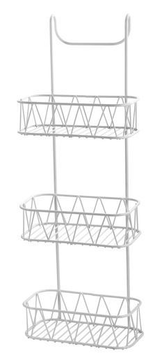 [BA0493WH] 3 Tier Over Shower Screen Caddy