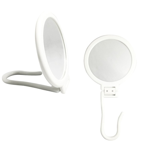 [BA15027] Round Mirror with Hook White**