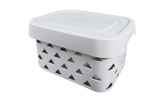 [BA1847] Pyramids Storage Box W/Lid Light Grey**