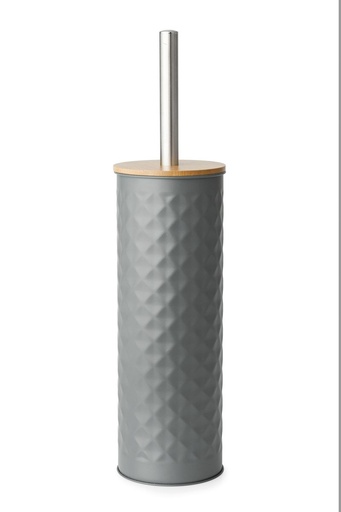 [BA2026GY] Toilet Brush with Bamboo Lid - Grey