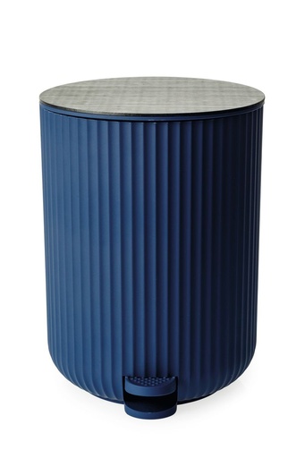 [BA2035BL] Berkeley Pedal Bin - Blue W/Bamboo Lid