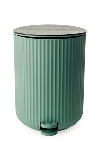[BA2035GR] Berkeley Pedal Bin - Green W/Bamboo Lid 4.5L**